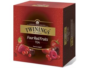 Te TWININGS 4 røde Frukter (100) En eksotisk blanding av orientalsk te 